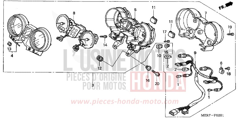MESSGERAET (CBF600N/NA) von CBF600N ABS QUASAR SILVER METALLIC (NHA48) von 2008